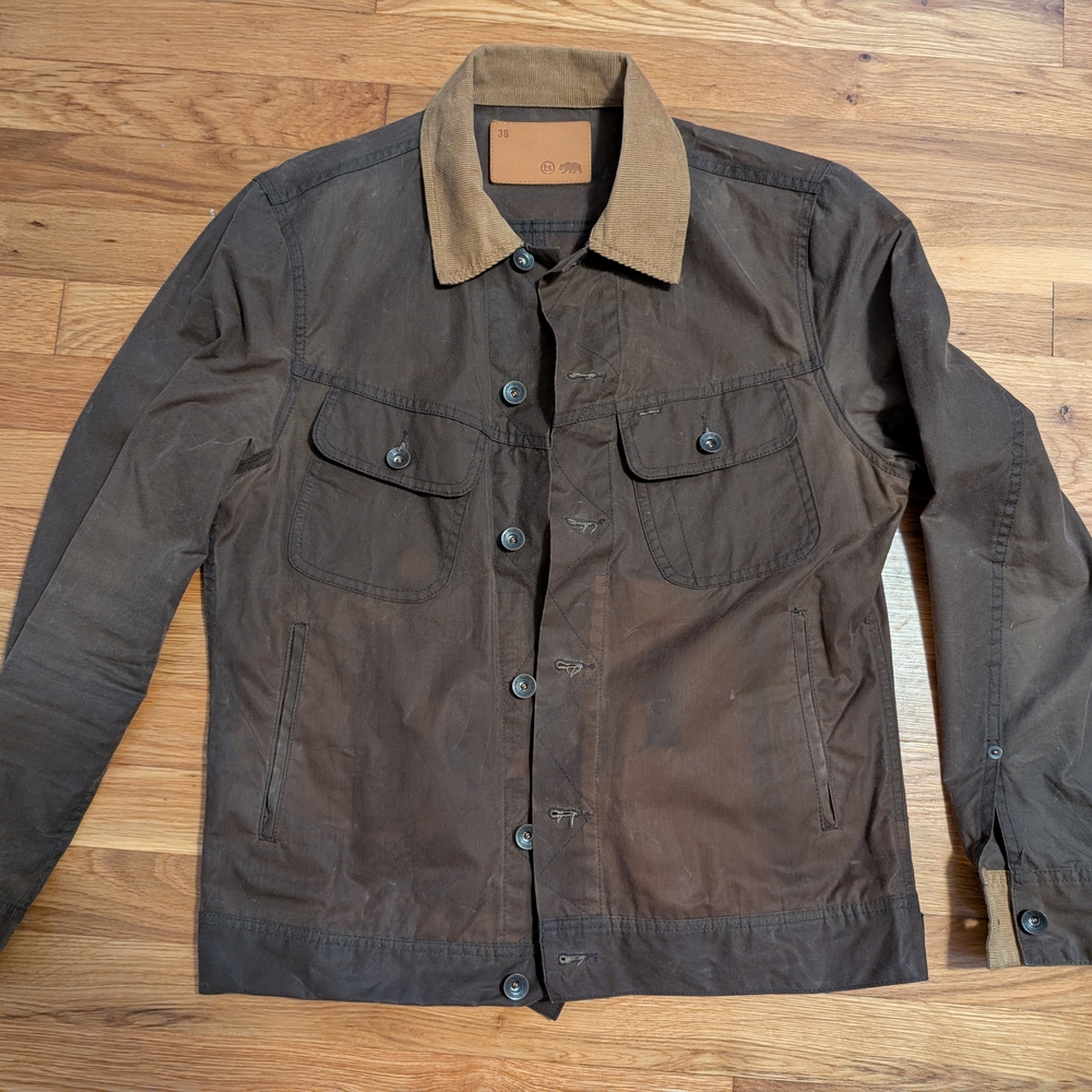 Men's Brown Jacket with Tan Collar